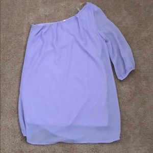 Lavender one shoulder dress